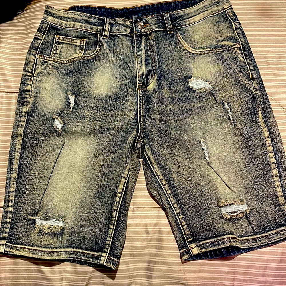 SHEIN faded blue shorts Large